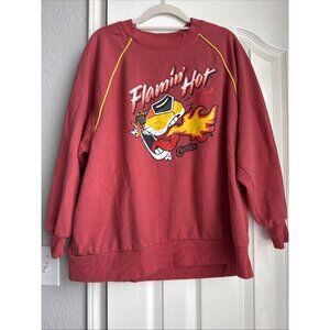 Flaming Hot Cheetos Chester Cheetah Long Sleeve Sweatshirt Size L Pullover